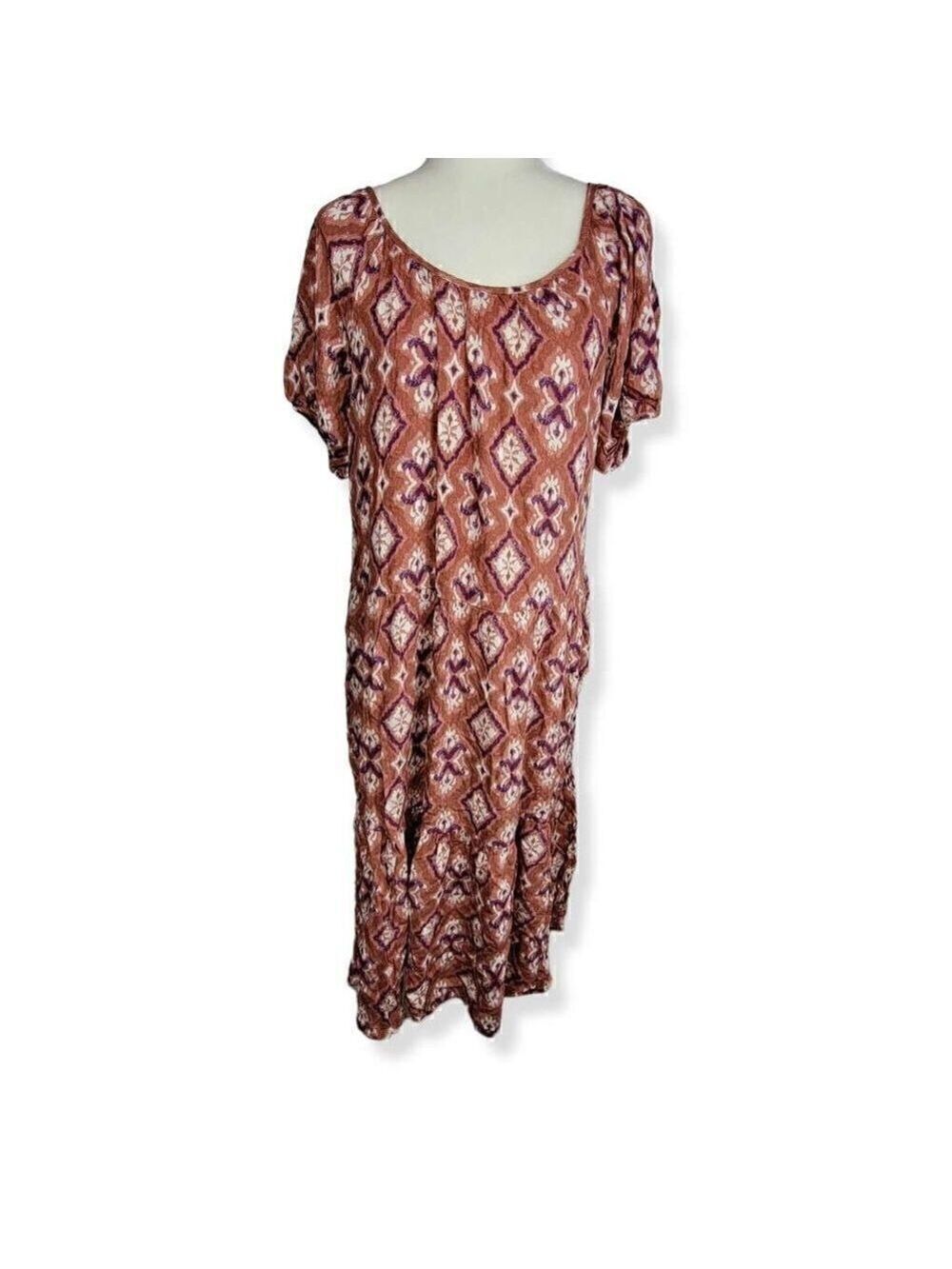 Knox Rose Puff Sleeve Midi Dress Medium